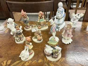 (11) estate porcelain figurines, in good condition, from local estate, includes (7) Hummels & (4)
