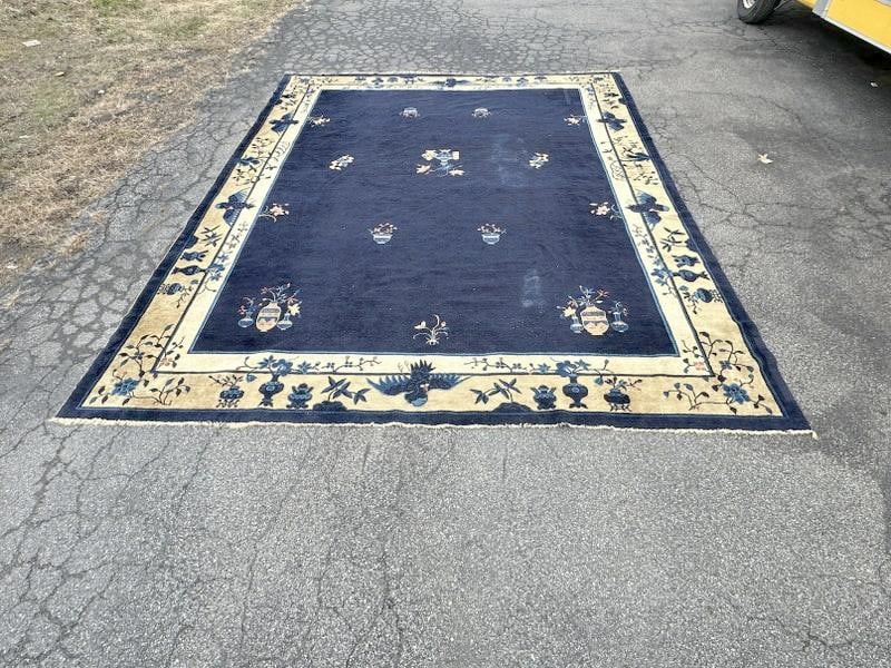 Large Chinese handmade rug, light wear in a few spots, just as we found it, in Vicorian home in (1 of 4)