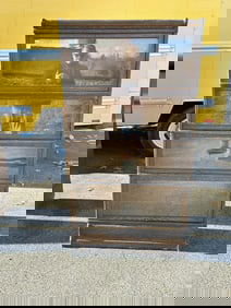 (4) stack oak barrister bookcase from local home, some wear to the finish, just as we found it,