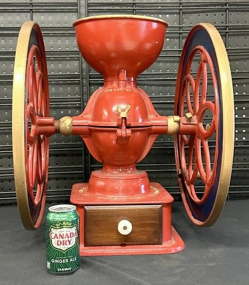 Large ENTERPRISE cast iron restored coffee grinder, from Hudson Valley estate collection we are: Large ENTERPRISE cast iron restored coffee grinder, from Hudson Valley estate collection we are selling…..just as we found it, measures 20.5" high.