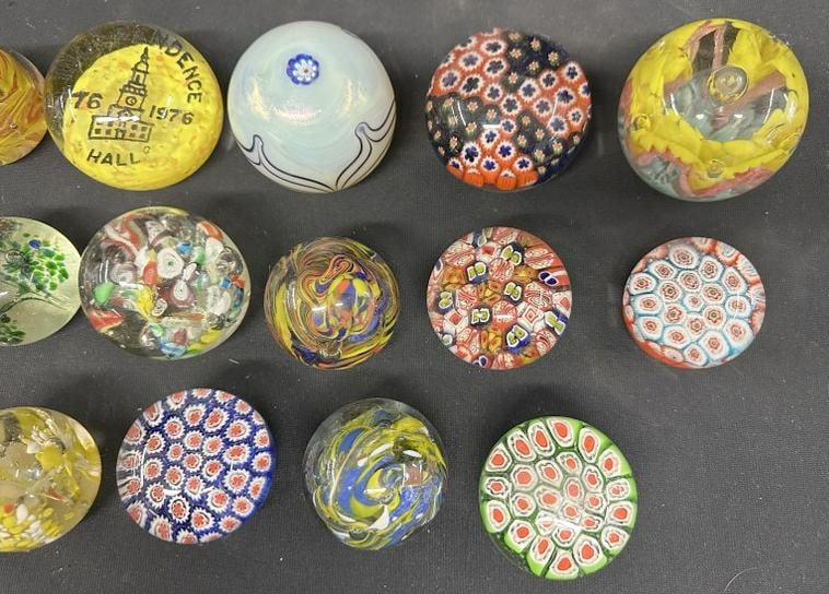 (17) vintage glass paperweights from Hudson Valley estate, all in good condition, just as we found - 3