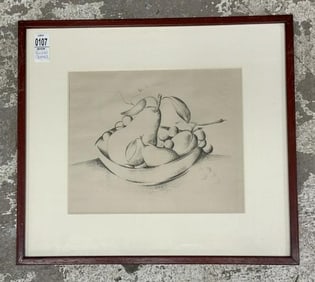 Konrad Cramer (1888 - 1963) lithograph Pear & Company, circa 1927, with ( Estate stamp on back as