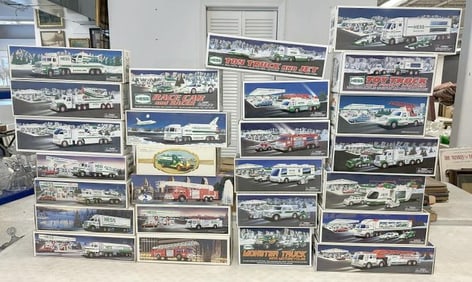 (26) HESS TRUCKS mostly 1990's and 2000's…...from local estate, and a few from the 1980's…..
