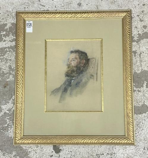 Circa 1900 pastel portrait of bearded gentleman, unsigned, beautifully framed and matted, in fine - 3