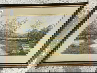 Robin Guthridge pastel landscape, signed lower left, nicely framed and matted. From Albany, N.Y.