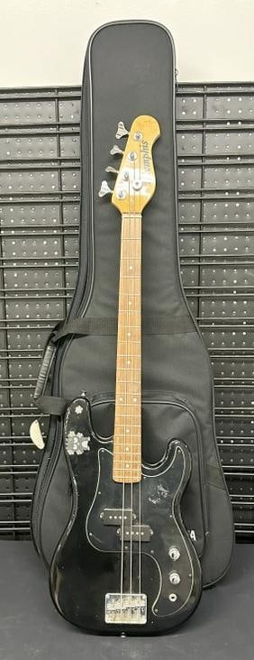 MEMPHIS electric guitar ( in Yamaha soft case, in nice estate condition, has some decals on body, (1 of 7)