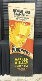 Original hand painted 1932 movie poster titled ( THE MOUTHPIECE ), starring Warren William & Sidney