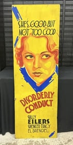 Original hand painted 1932 movie poster titled ( DISORDERLY CONDUCT ), starring Spencer Tracy, Sally