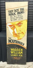 Original hand painted 1932 movie poster titled ( THE MOUTHPIECE ), starring Warren William & Sidney