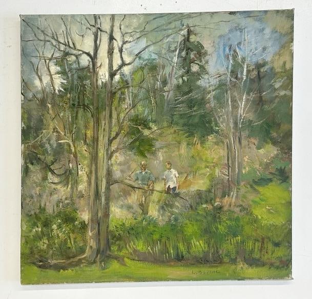 Louis George Bouche (1896 - 1969 ) o/c titled ( WOODED LANE ), measures 24" x 24 3/8", fine (1 of 5)