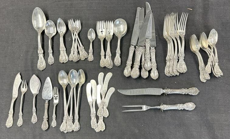 Estate GORHAM & REED & BARTON Sterling Silver flatware ( very fancy similar patterns ), lot to (1 of 7)
