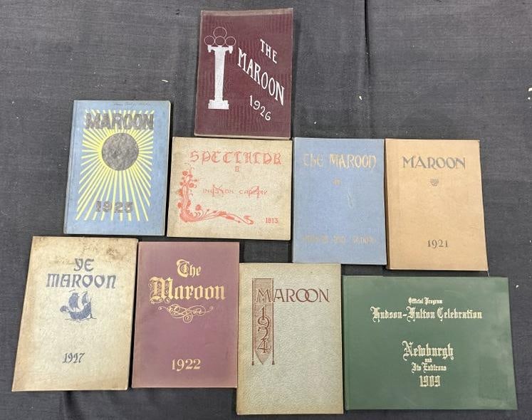 Estate lot early Kingston, N.Y. yearbooks and reissued Hudson Fulton Celebration hardbound book, (1 of 1)