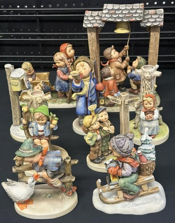 (9) larger estate Hummels including 10.5" high ( LET'S TELL THE WORLD ), in fine estate condition. (1 of 5)