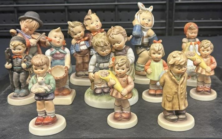 (12) Hummels from estate in Albany, N.Y. In fine condition, to show scale the tallest measures 5.25" (1 of 2)