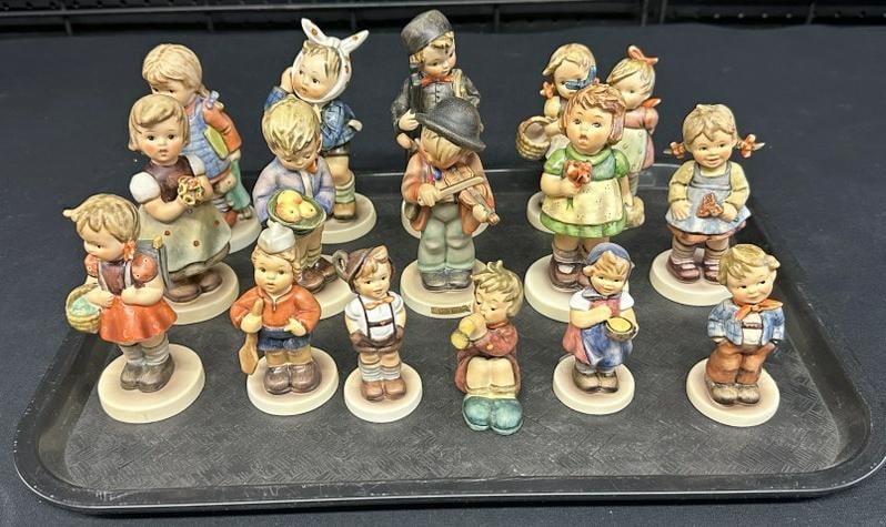 (15) Hummels from estate collection in Albany, N.Y. In fine condition, to show scale the tallest one: (15) Hummels from estate collection in Albany, N.Y. In fine condition, to show scale the tallest one measures 6" high.