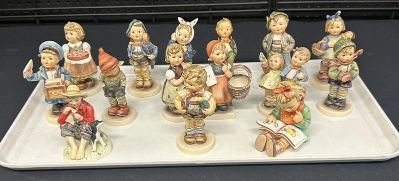 (15) Hummels from estate collection in Albany, N.Y. In fine condition, to show scale the tallest: (15) Hummels from estate collection in Albany, N.Y. In fine condition, to show scale the tallest measures 5.5" high.