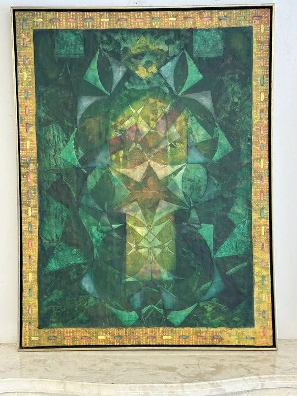 Dan Gottschalk (1919 - 1979 o/c laid on board titled ( THE GREEN BALLET ), from fine Woodstock, N.Y. (1 of 6)