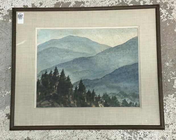 Gurdon S. Howe (1903 - 1984) w/color landscape (signed lower left, dated 1978), in as found estate (1 of 4)