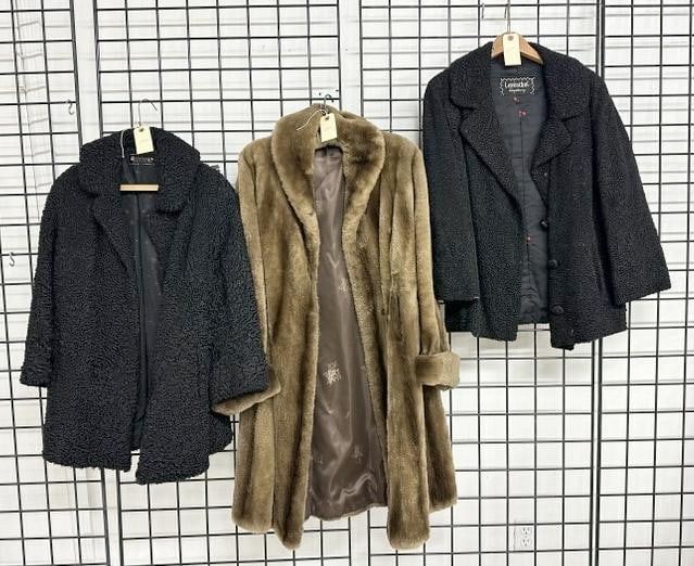 (3) vintage ladies Winter coats, looks like mutton, and lamb ??)…..from local estate, nice overall (1 of 1)