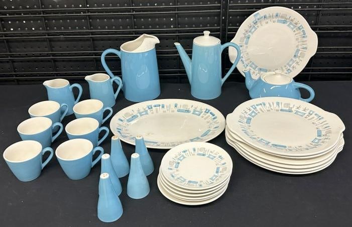 Estate lot Royal China (BLUE HEAVEN), in nice overall condition, includes water pitcher, coffee pot, (1 of 3)