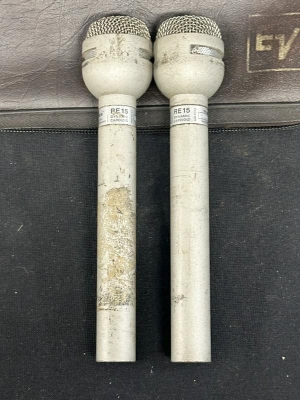 (2) Electro-Voice R15 condensor microphones, from estate of a local Musician….. (1 of 5)