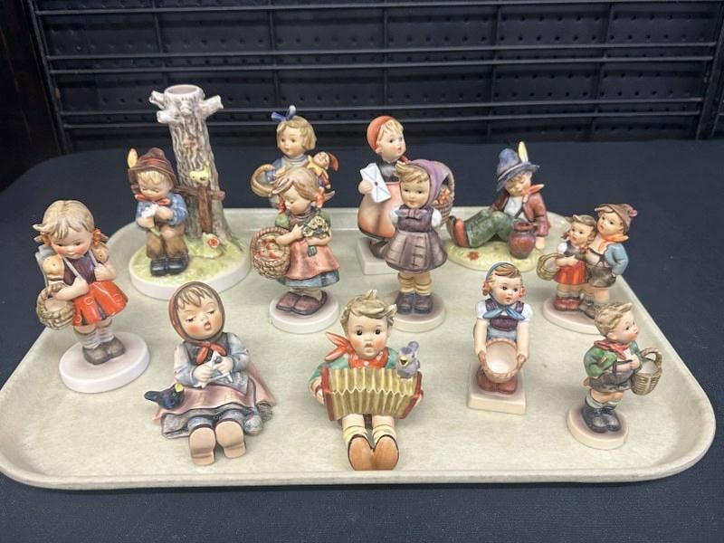 (12) Hummels from estate collection in Albany, N.Y. In fine condition, to show scale the tallest: (12) Hummels from estate collection in Albany, N.Y. In fine condition, to show scale the tallest measures 6" high.