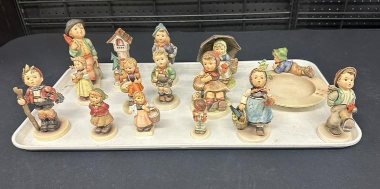 (15) Hummels from Albany, N.Y. estate collection, in very nice condition, to show scale the tallest: (15) Hummels from Albany, N.Y. estate collection, in very nice condition, to show scale the tallest measures 6" high.