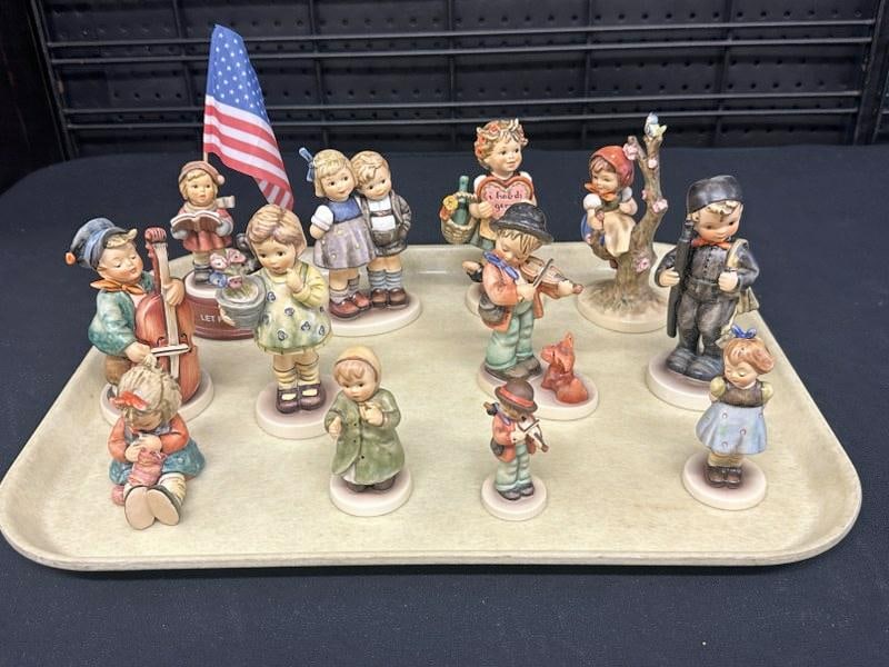 (12) Hummels from estate collection in Albany, N.Y. In fine condition, to show scale the tallest: (12) Hummels from estate collection in Albany, N.Y. In fine condition, to show scale the tallest measures 5.75" high.