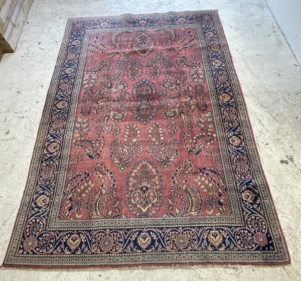 Handmade wool oriental rug, from nice home in Hudson Valley, nice overall condition, measures 104" x (1 of 3)