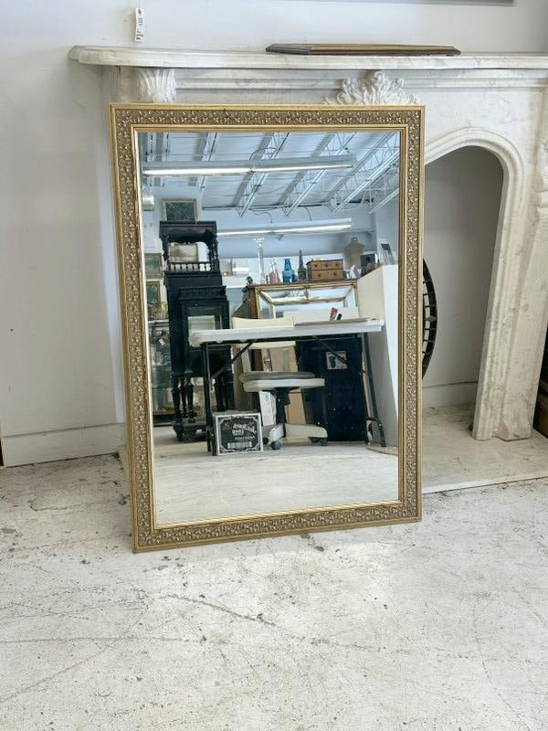 Decorative gold mirror in nice overall condition. Measures 42.5" x 30.5"…. (1 of 2)