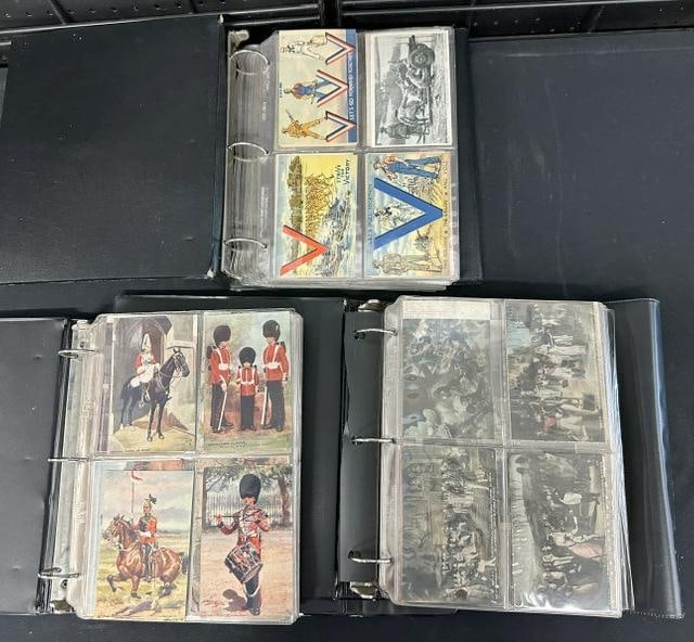 Hundreds and Hundreds of older postcards, in (3) albums, majority is Military, with many RPPC, also: Hundreds and Hundreds of older postcards, in (3) albums, majority is Military, with many RPPC, also some others mixed in the albums, ships, etc. But majority is Military.. A great lot for a dealer to