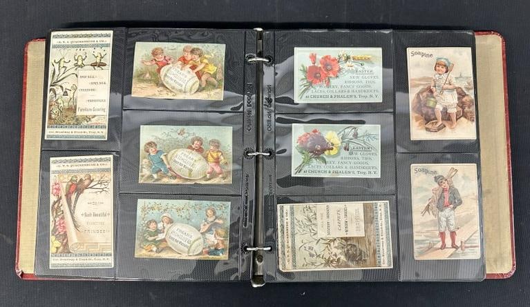 Nice album of TRADE CARDS, many subjects, approx. 200 or so...….nice overall condition. Grear lot (1 of 12)