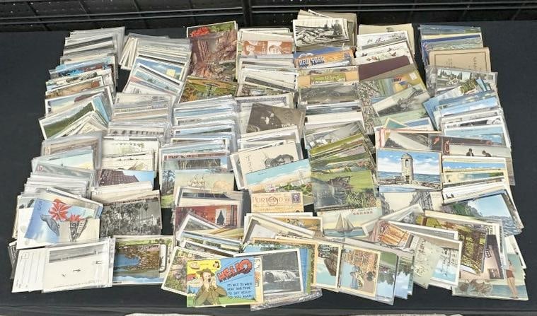 Hundreds and Hundreds of older postcards including RPPC, many different subjects, great lot for a (1 of 9)