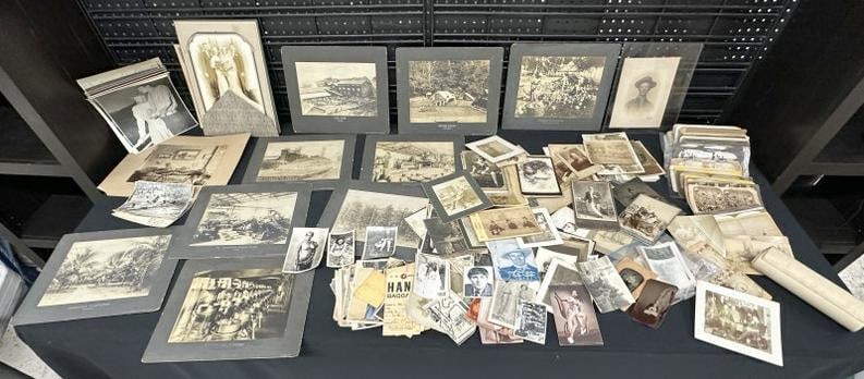 Big lot vintage photographs, albumens, large foreign albumens, steroviews, Exhibit Cards, snap: Big lot vintage photographs, albumens, large foreign albumens, steroviews, Exhibit Cards, snap shots, etc.…..good lot for a dealer to sort out…..