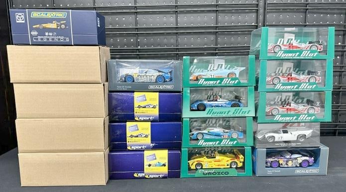 (17) 1/32 scale slot cars in original packaging, and (7) with outer boxes, all in unused condition, (1 of 6)