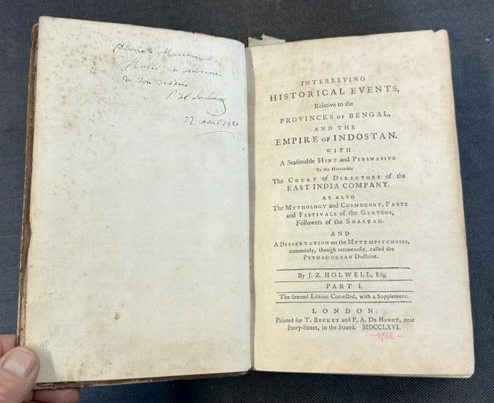 Interesting Historical Events, relative to the Provinces of Bengal, and the Empire of Indostan, (1 of 13)