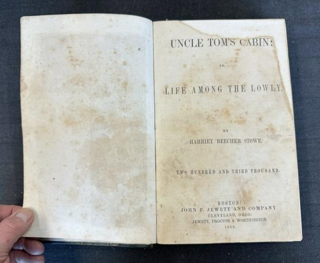 UNCLE TOM'S CABIN: OR LIFE AMONG THE LOWLY, by Harriet Beecher Stowe ( TWO HUNDRED AND THIRD (1 of 12)