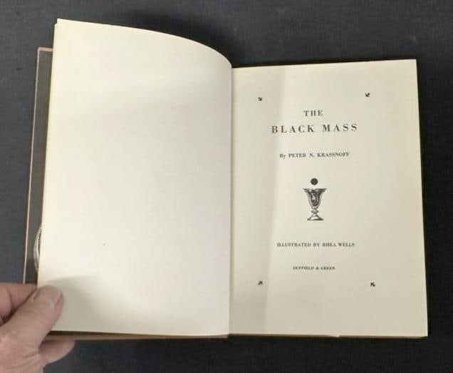 THE BLACK MASS by Peter N. Krassnoff, Copyright 1931, very nice condition, no dust jacket, from: THE BLACK MASS by Peter N. Krassnoff, Copyright 1931, very nice condition, no dust jacket, from estate library of Charles J. Carlotti.