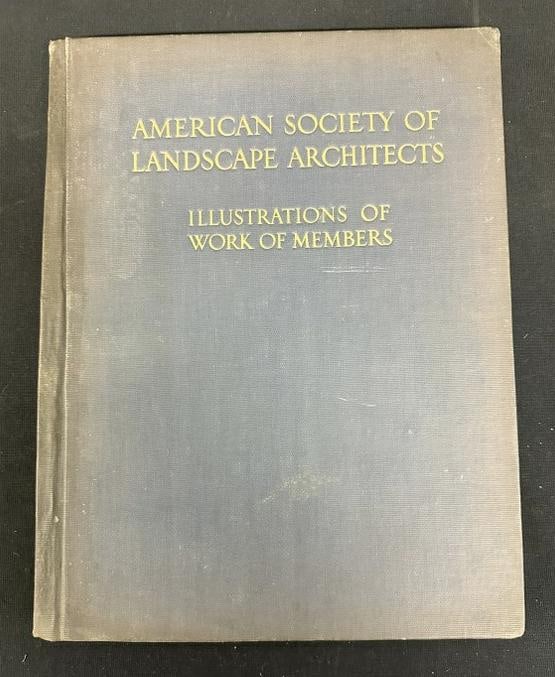 First Edition AMERICAN SOCIETY OF LANDSCAPE ARCHITECTS, ILLUSTRATIONS OF WORK OF MEMBERS, Number 132: First Edition AMERICAN SOCIETY OF LANDSCAPE ARCHITECTS, ILLUSTRATIONS OF WORK OF MEMBERS, Number 132 of 500 Limited Editions printed. Nice overall condition, some light wear on covers. Published in 19
