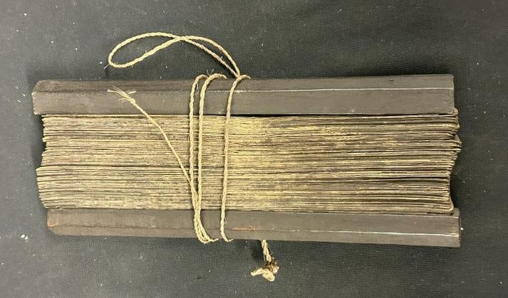 Early Sinhalese (ola ) leaf manuscript, from estate library of Charles J. Carlotti.: Early Sinhalese (ola ) leaf manuscript, from estate library of Charles J. Carlotti.