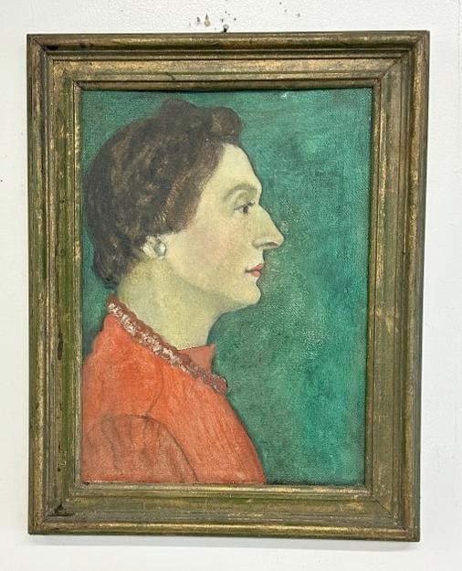 Franklin Zell Heuston (1880-1966) o/b portrait of a Woman, circa 1945, on back it is written it was: Franklin Zell Heuston (1880-1966) o/b portrait of a Woman, circa 1945, on back it is written it was his Nurse, identified on back by his Son, painting measures 18" x 13.5", the frame measures 23" x 18