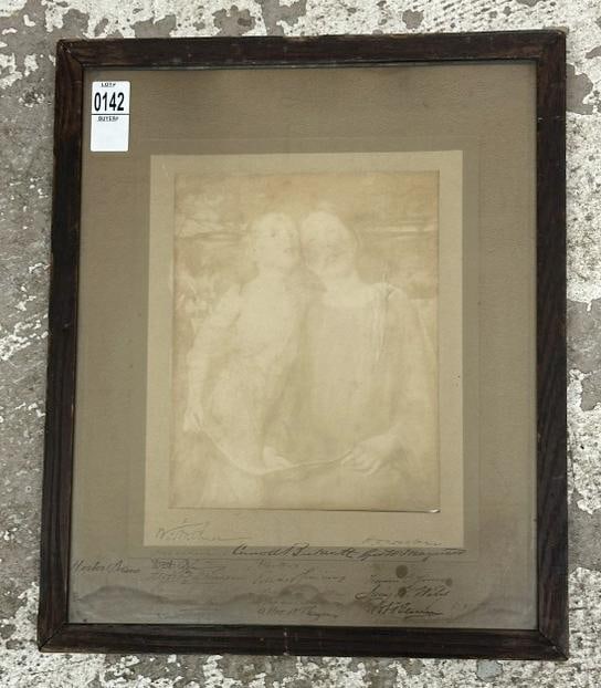 Photograph of a print signed by many listed Artists, probably from the Salmagundi Club affair, (1 of 8)