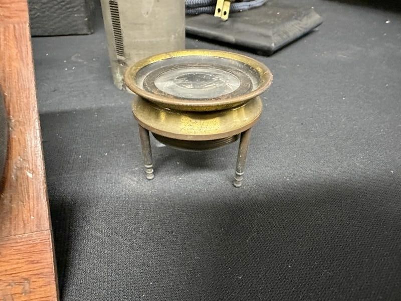 Estate camera lot to include Old Ansco MEMOSCOPE in case and some older camera lenses, just as we - 5