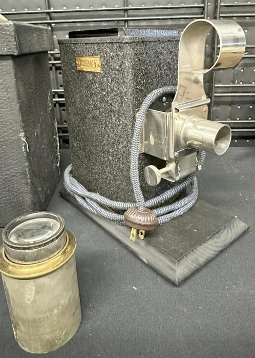 Estate camera lot to include Old Ansco MEMOSCOPE in case and some older camera lenses, just as we - 6