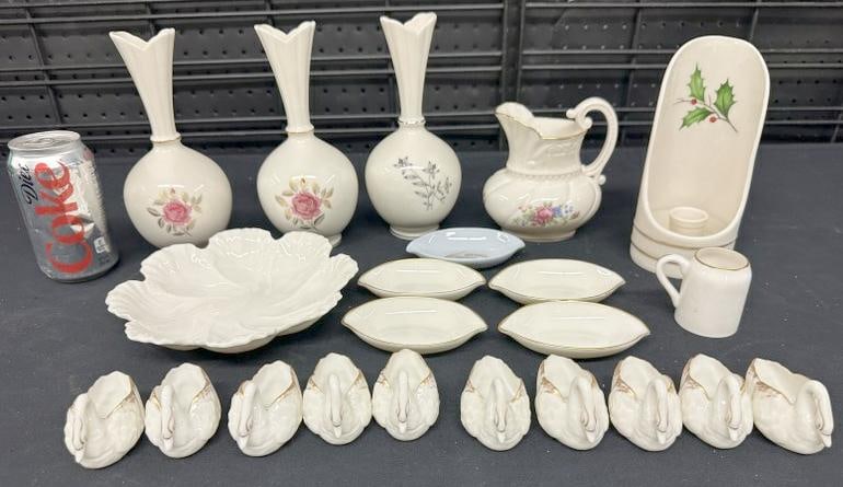 LENOX misc. porcelains lot, from local estate, all in fine condition, to show scale the tallest (1 of 3)