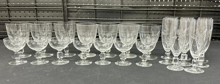 (22) REIZART (WHEAT ) glasses, includes (7) larger, (8) champagne & (7) smaller ones…..from Hudsn (1 of 7)