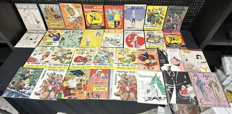 (32) GEORGIA TECH mostly 1952 and some a little later Football Souvenir Programs & THE YELLOW JACKET (1 of 8)