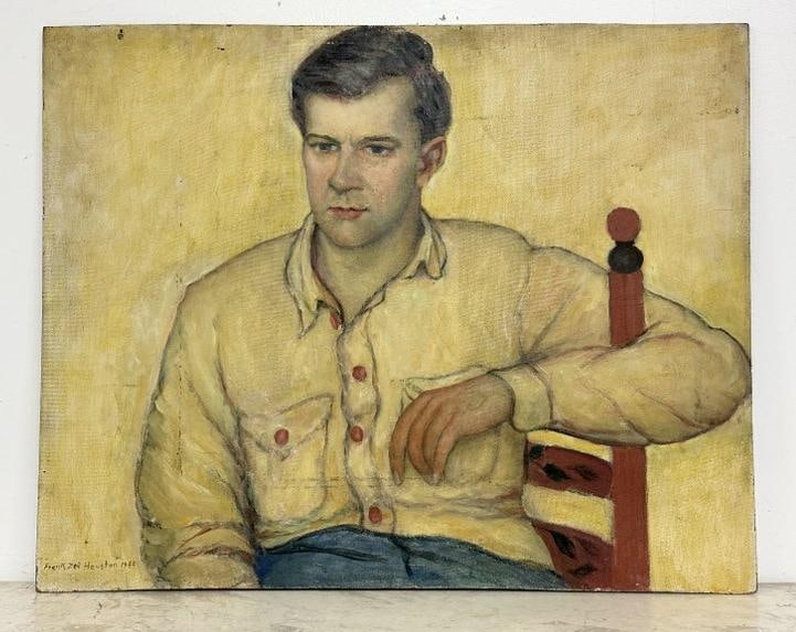 Franklin Zell Heuston (1880-1966 ) o/b portrait of Franklin Zell Heuston's Son George....dated 1945, (1 of 4)