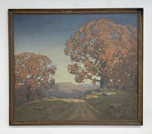 Cecil Chichester ( 1891-1963 ) o/b large landscape, signed lower right, from an estate in the Hudson (1 of 4)