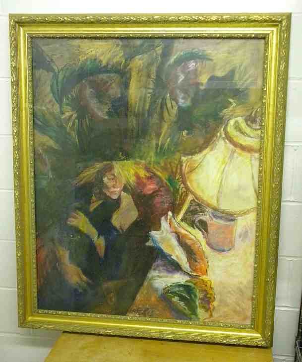 Melissa Harris Impressionist Pastel of Woman In Room - 2